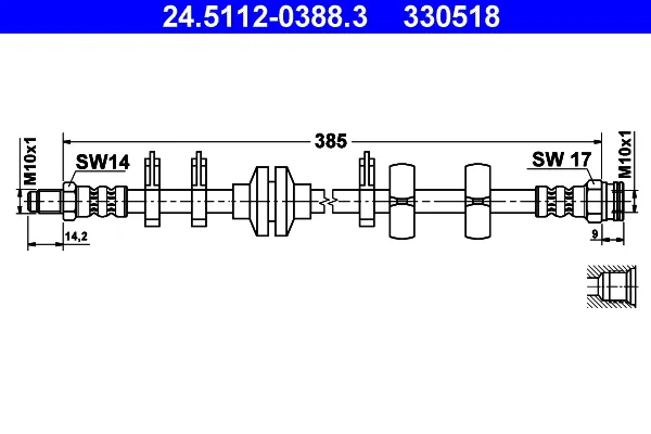 Super Prezzo ATE 24.5112-0388.3 - Flessibile del freno ATP Autoricambi