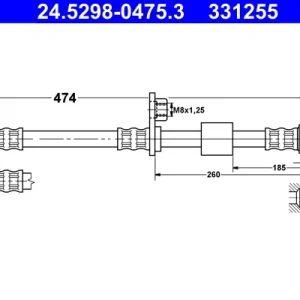ATE 24.5298-0475.3 - Flessibile del freno ATP Autoricambi Acquista Ora