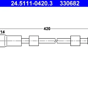 Affare ATE 24.5111-0420.3 - Flessibile del freno ATP Autoricambi