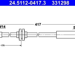 ATE 24.5112-0417.3 - Flessibile del freno ATP Autoricambi Non Perdere