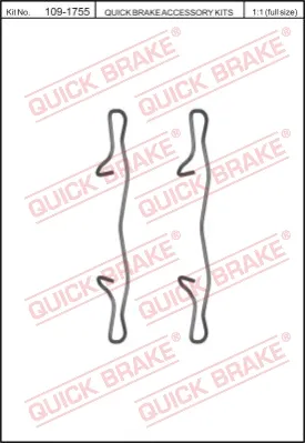 Saldi QUICK BRAKE 109-1755 - Kit accessori, Pastiglia freno ATP Autoricambi