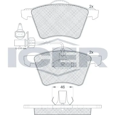 ICER 141350 Kit Pastiglie Freno, Freno a Disco Quantità Limitata