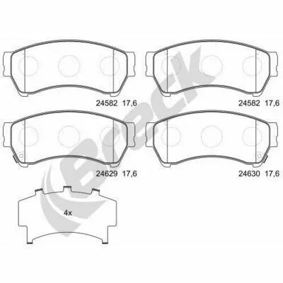 BRECK 24582 00 701 10 Kit Pastiglie Freno, Freno a Disco Offerta