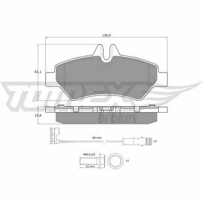 Non Perdere TOMEX BRAKES TX 14-27 Kit Pastiglie Freno, Freno a Disco