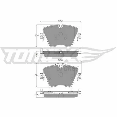 Subito Disponibile TOMEX BRAKES TX 18-43 Kit Pastiglie Freno, Freno a Disco