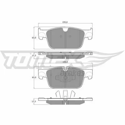 TOMEX BRAKES TX 18-86 Kit Pastiglie Freno, Freno a Disco Novità
