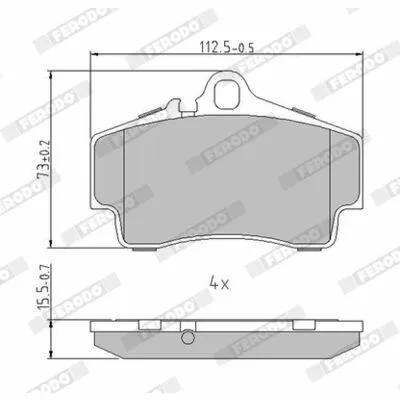 Nuovo Arrivo FERODO PREMIER FDB1308 Kit Pastiglie Freno, Freno a Disco