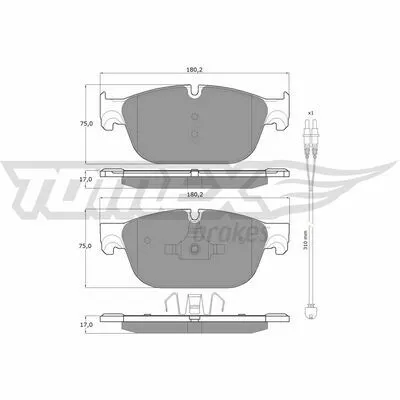 Offerta Del Giorno TOMEX BRAKES TX 16-78 Kit Pastiglie Freno, Freno a Disco