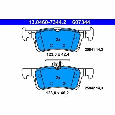 ATE 13.0460-7344.2 Kit Pastiglie Freno, Freno a Disco Compra Online