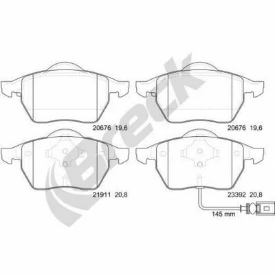 BRECK 23392 00 701 10 Kit Pastiglie Freno, Freno a Disco Miglior Prezzo