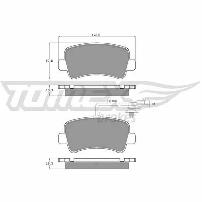 TOMEX BRAKES TX 16-48 Kit Pastiglie Freno, Freno a Disco Offerta