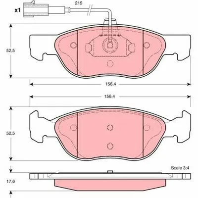 Bestseller TRW GDB1387 Kit Pastiglie Freno, Freno a Disco