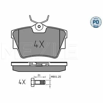 Affare MEYLE-PD Advanced performance and design. 025 239 8017/PD Kit Pastiglie Freno, Freno a Disco