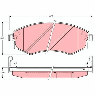 Più Venduto TRW GDB3169 Kit Pastiglie Freno, Freno a Disco