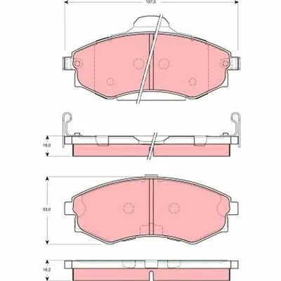 TRW GDB3259 Kit Pastiglie Freno, Freno a Disco Nuovo Arrivo