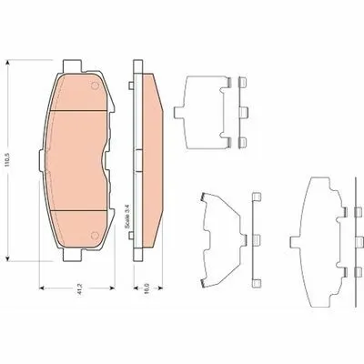 TRW GDB3406 Kit Pastiglie Freno, Freno a Disco Offerta Lampo