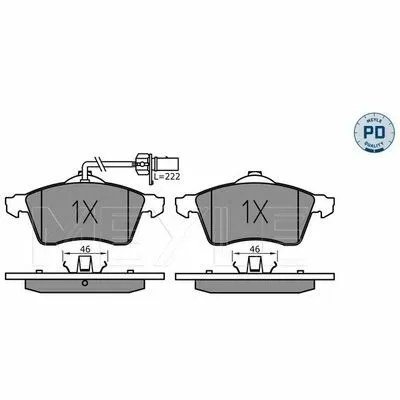 MEYLE-PD Advanced performance and design. 025 218 8519/PD Kit Pastiglie Freno, Freno a Disco Offerta