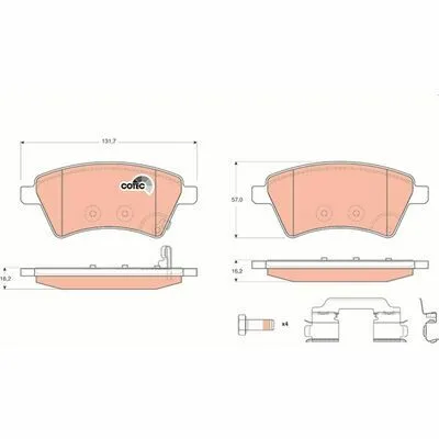 TRW COTEC GDB1673 Kit Pastiglie Freno, Freno a Disco Promozione