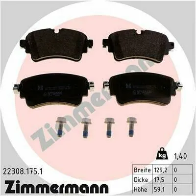 ZIMMERMANN 22308.175.1 Kit Pastiglie Freno, Freno a Disco Affare