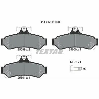 TEXTAR Q+ 2559901 Kit Pastiglie Freno, Freno a Disco Ultimissimo Modello
