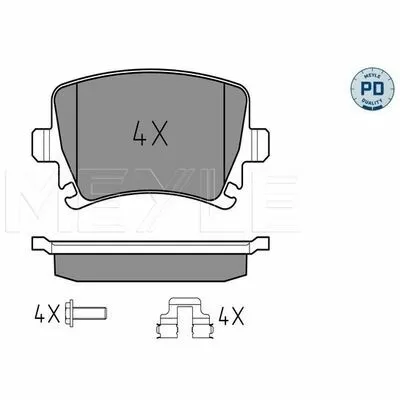 Esclusivo MEYLE-PD Advanced performance and design. 025 239 1417/PD Kit Pastiglie Freno, Freno a Disco