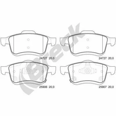BRECK 25906 00 701 00 Kit Pastiglie Freno, Freno a Disco Compra Adesso