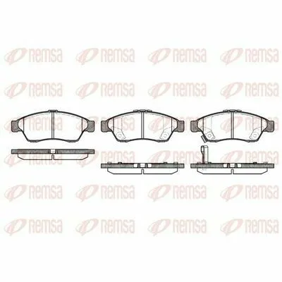 REMSA 0875.01 Kit Pastiglie Freno, Freno a Disco Promozione