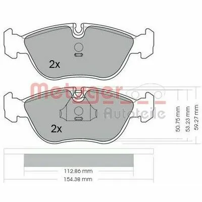 Compra Online METZGER 1170012 Kit Pastiglie Freno, Freno a Disco