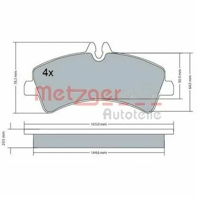 METZGER 1170543 Kit Pastiglie Freno, Freno a Disco Offerta Limitata