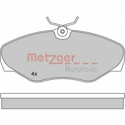 Pagamento Sicuro METZGER 1170110 Kit Pastiglie Freno, Freno a Disco