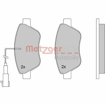 METZGER 1170117 Kit Pastiglie Freno, Freno a Disco Di Tendenza