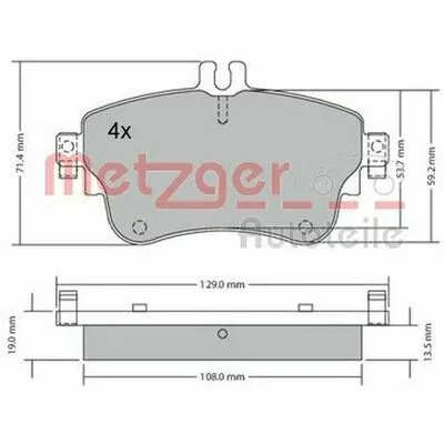 Compra Adesso METZGER 1170149 Kit Pastiglie Freno, Freno a Disco