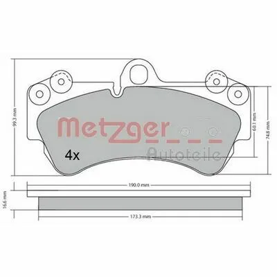 METZGER GREENPARTS 1170405 Kit Pastiglie Freno, Freno a Disco Miglior Prezzo