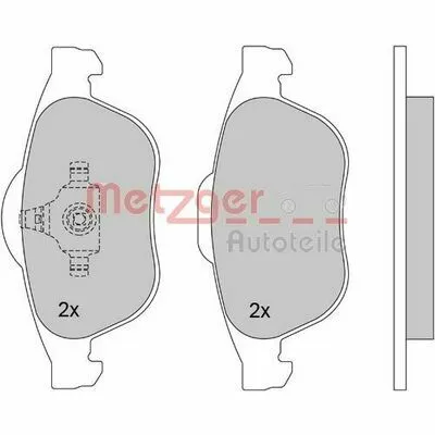 METZGER 1170161 Kit Pastiglie Freno, Freno a Disco Nuovo Arrivo