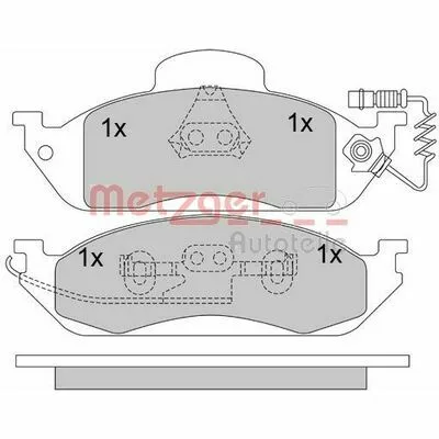 METZGER 1170281 Kit Pastiglie Freno, Freno a Disco Popolare