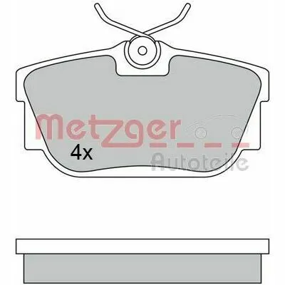 METZGER 1170332 Kit Pastiglie Freno, Freno a Disco Subito Disponibile