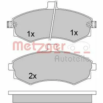 Reso Gratuito METZGER 1170506 Kit Pastiglie Freno, Freno a Disco