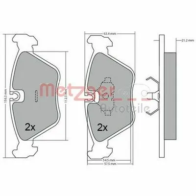 METZGER 1170489 Kit Pastiglie Freno, Freno a Disco Promozione