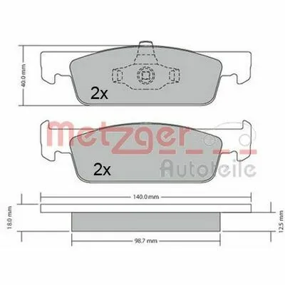 Compra Online METZGER 1170621 Kit Pastiglie Freno, Freno a Disco