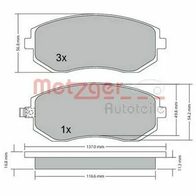 Compra Adesso METZGER 1170275 Kit Pastiglie Freno, Freno a Disco
