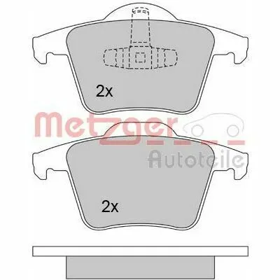 Reso Gratuito METZGER 1170142 Kit Pastiglie Freno, Freno a Disco