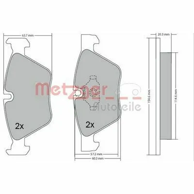 Promozione Esclusiva METZGER 1170078 Kit Pastiglie Freno, Freno a Disco