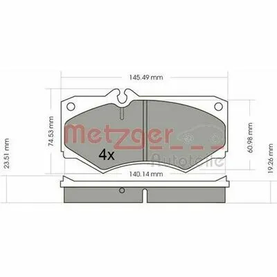 Più Venduto METZGER 1170351 Kit Pastiglie Freno, Freno a Disco