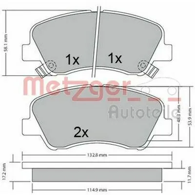 Compra Adesso METZGER 1170620 Kit Pastiglie Freno, Freno a Disco
