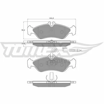 TOMEX BRAKES TX 11-501 Kit Pastiglie Freno, Freno a Disco Occasione