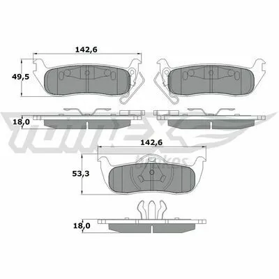 Offerta Limitata TOMEX BRAKES TX 15-48 Kit Pastiglie Freno, Freno a Disco