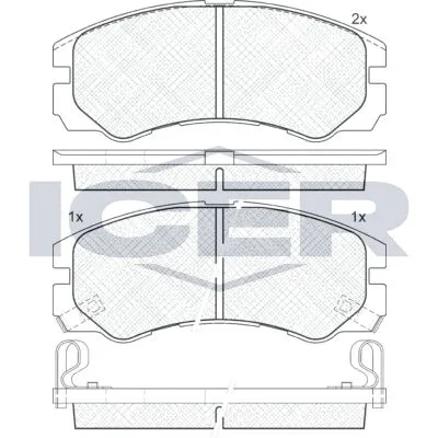 ICER 140990 Kit Pastiglie Freno, Freno a Disco Offerta Lampo