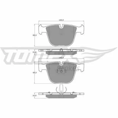 TOMEX BRAKES TX 17-38 Kit Pastiglie Freno, Freno a Disco Ordina Subito