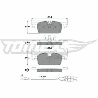 Direttamente Dal Produttore TOMEX BRAKES TX 17-31 Kit Pastiglie Freno, Freno a Disco