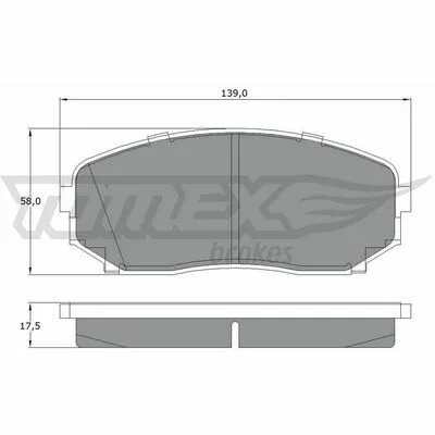 Nuovo Arrivo TOMEX BRAKES TX 17-42 Kit Pastiglie Freno, Freno a Disco